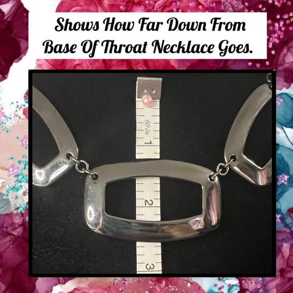 Dark Grey Rectangular Earrings & Necklace Set - Picture 4 of 7